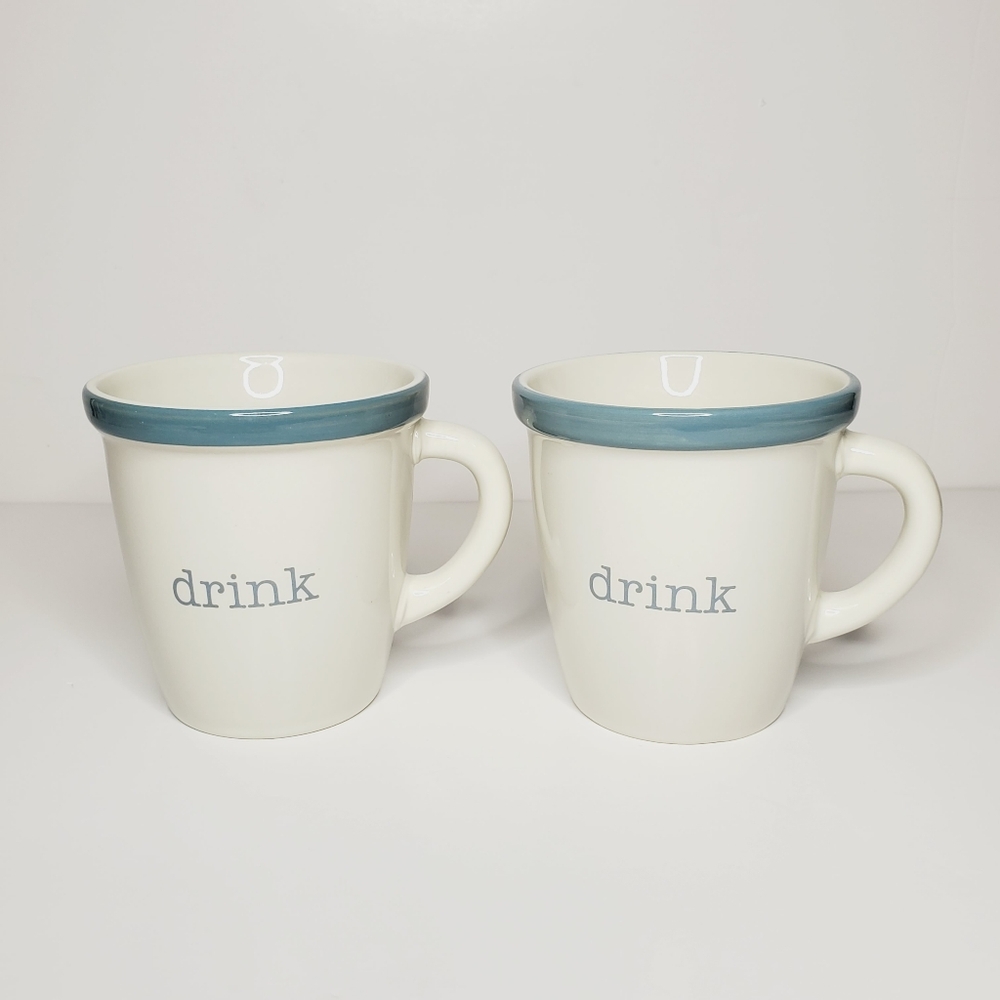 Crate & Barrel Ceramic Mugs - 2 pc. Set